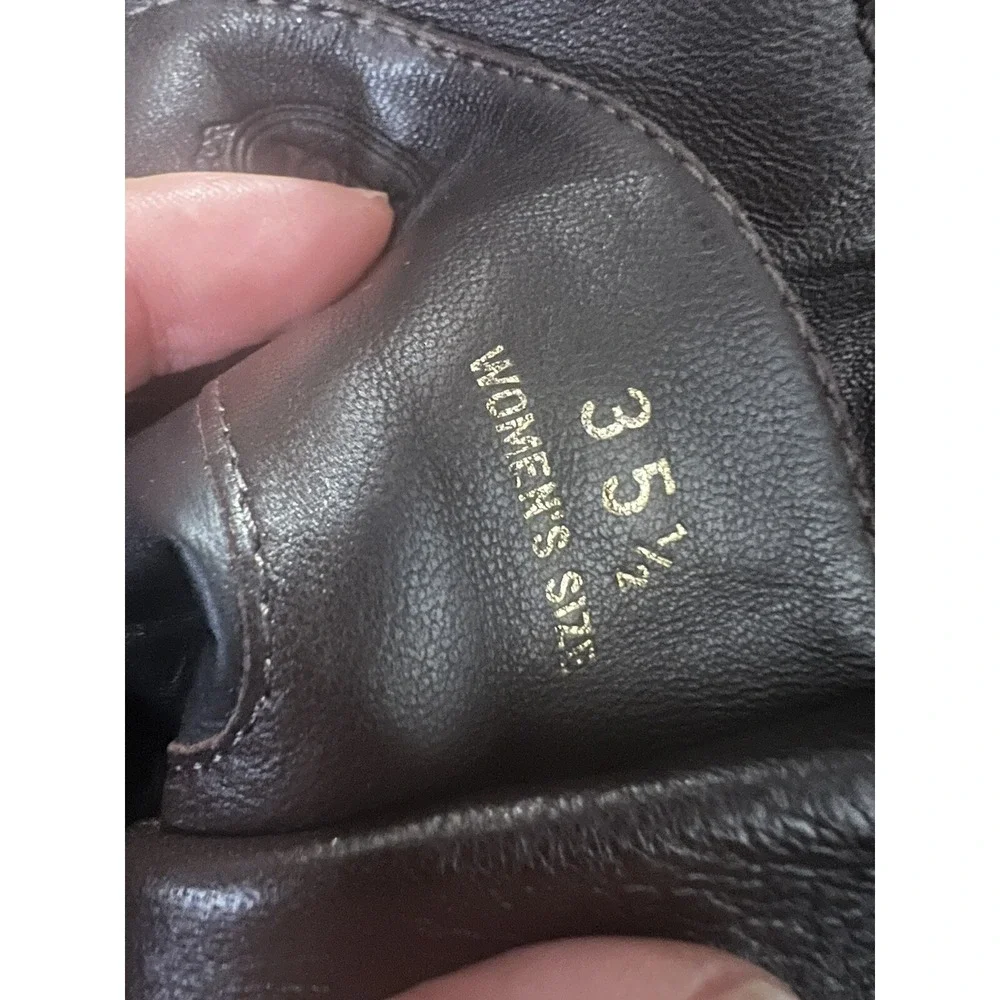 TOD'S Women's Brown Leather Knee High Tall  Riding  Boots Size 35.5 $920 Italy